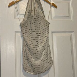 Express halter top Love Size small black and white